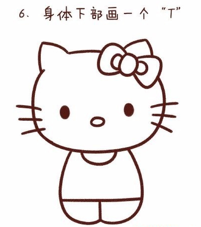 小猫kitty简笔画怎样画