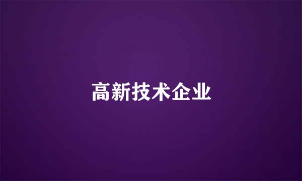 高新技术企业