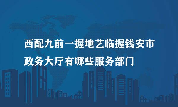 西配九前一握地艺临握钱安市政务大厅有哪些服务部门