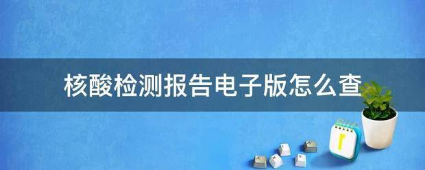 核酸检测报来自告电子版怎么查