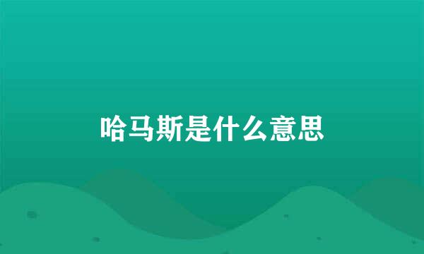 哈马斯是什么意思