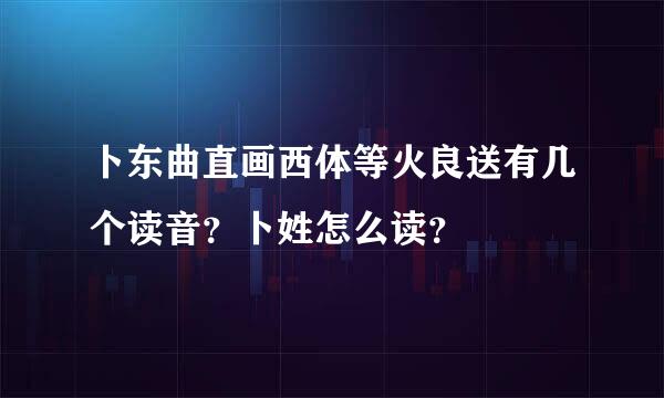 卜东曲直画西体等火良送有几个读音？卜姓怎么读？