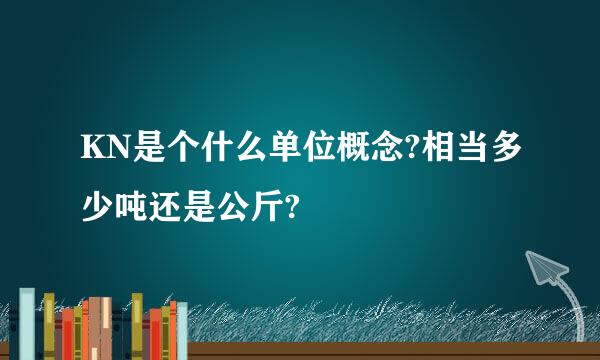 KN是个什么单位概念?相当多少吨还是公斤?