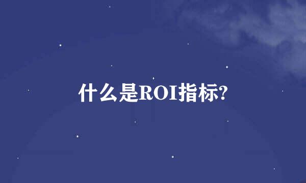 什么是ROI指标?