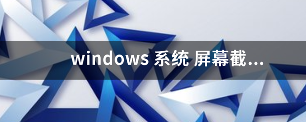 windows 系统