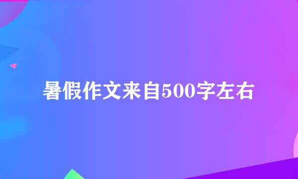 暑假作文来自500字左右