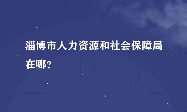 淄博市人力资源和社会保障局在哪？