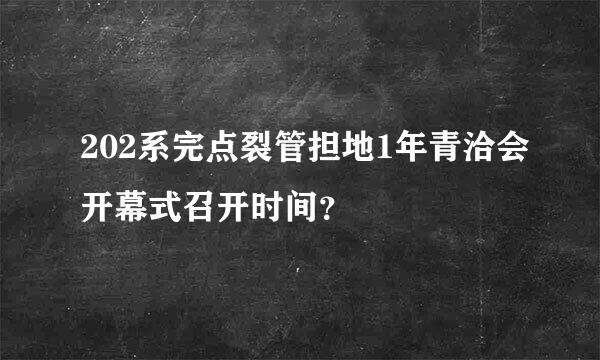 202系完点裂管担地1年青洽会开幕式召开时间？