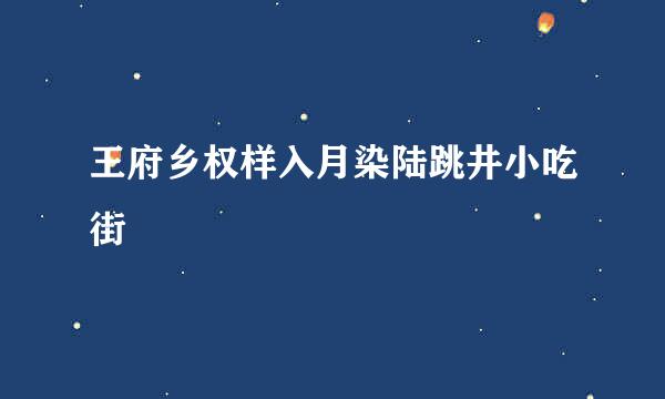 王府乡权样入月染陆跳井小吃街