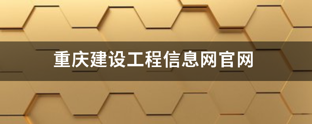 重庆建设工程信息网官网