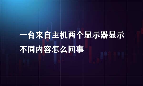 一台来自主机两个显示器显示不同内容怎么回事