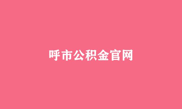 呼市公积金官网