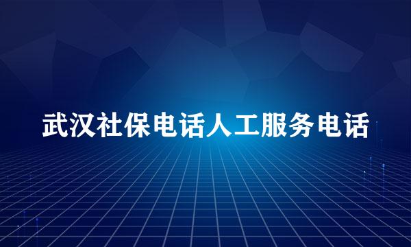 武汉社保电话人工服务电话