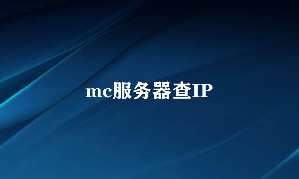 mc服务器查IP