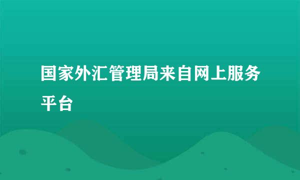 国家外汇管理局来自网上服务平台