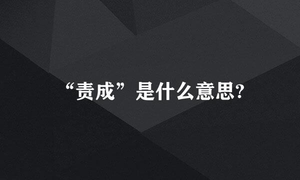 “责成”是什么意思?