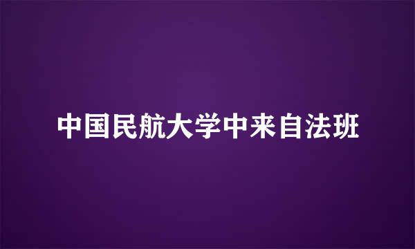 中国民航大学中来自法班