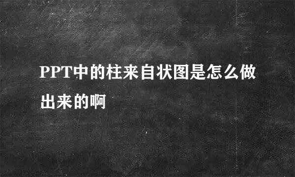 PPT中的柱来自状图是怎么做出来的啊