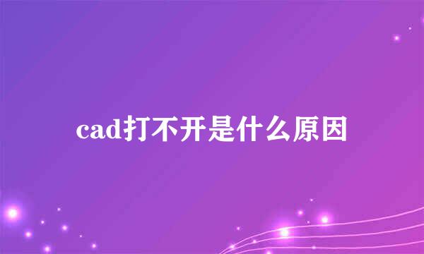 cad打不开是什么原因