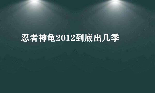 忍者神龟2012到底出几季