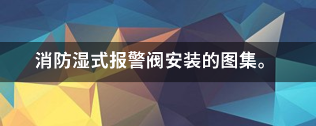 消防湿式报警阀安装的图集。