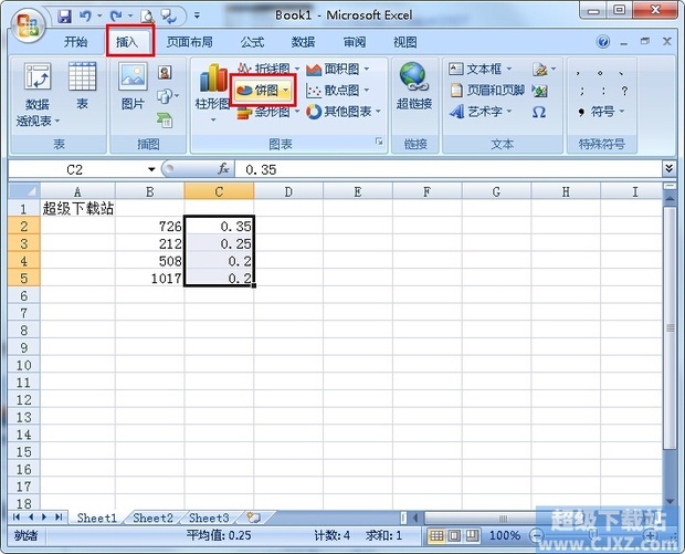 Exc来自el如何制作饼图