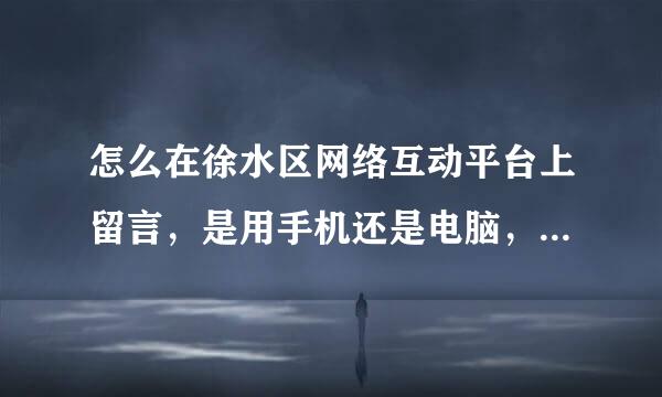 怎么在徐水区网络互动平台上留言，是用手机还是电脑，手机提交问题就返回