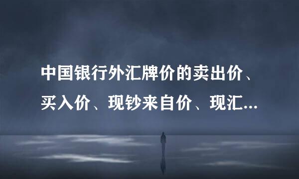 中国银行外汇牌价的卖出价、买入价、现钞来自价、现汇价分别是怎样产生的？