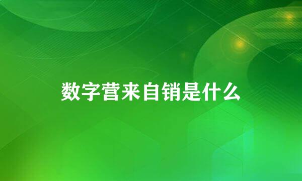 数字营来自销是什么