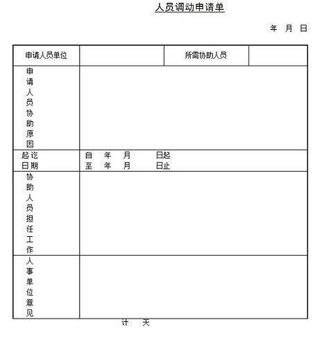 调动工作岗位申请升业议都感议永报告