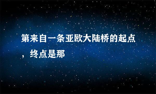 第来自一条亚欧大陆桥的起点，终点是那