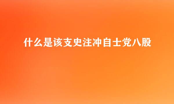 什么是该支史注冲自士党八股