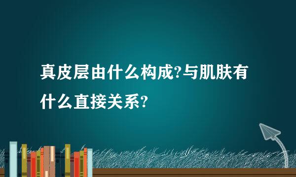 真皮层由什么构成?与肌肤有什么直接关系?