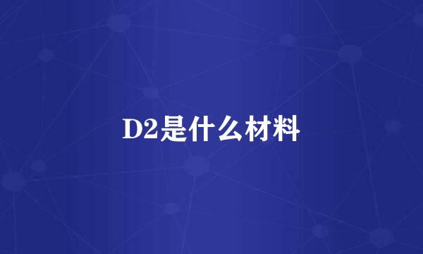 D2是什么材料