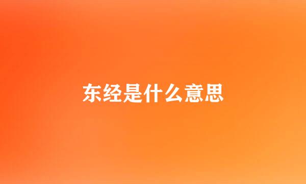 东经是什么意思