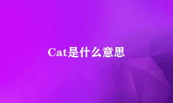 Cat是什么意思