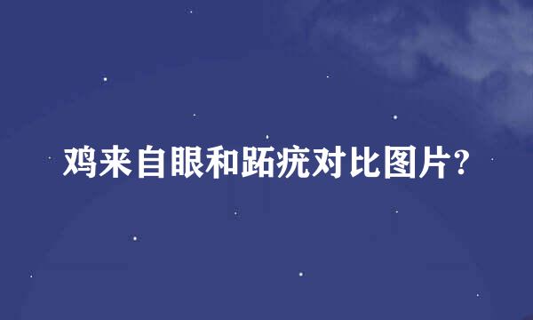 鸡来自眼和跖疣对比图片?