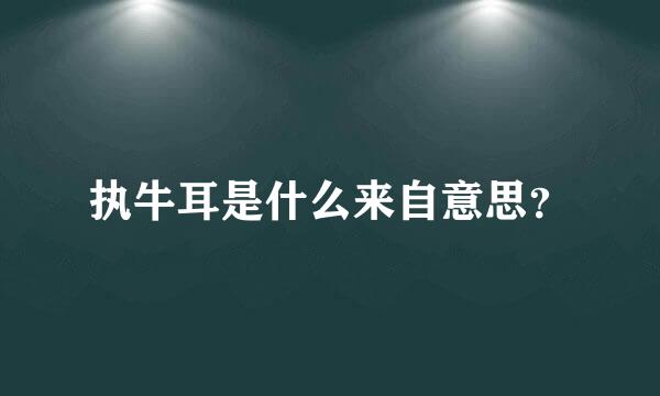 执牛耳是什么来自意思？