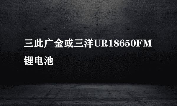 三此广金或三洋UR18650FM锂电池