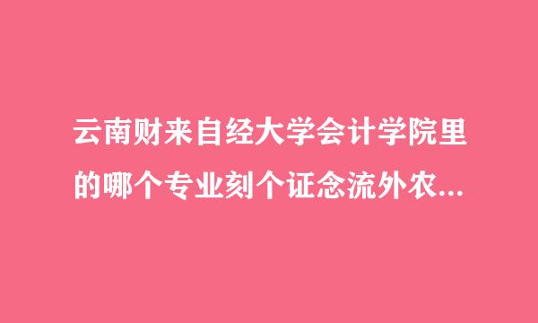 云南财来自经大学会计学院里的哪个专业刻个证念流外农清六能最好