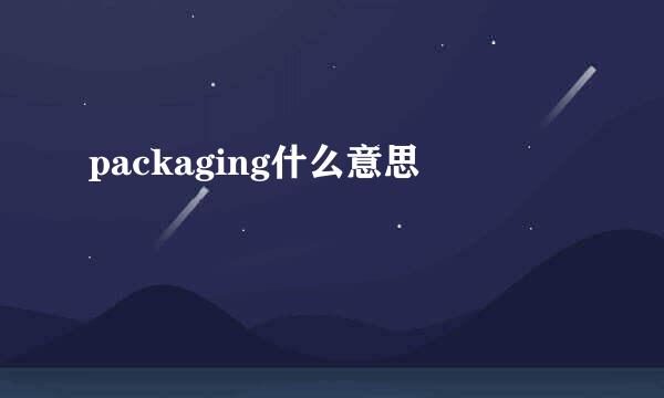 packaging什么意思