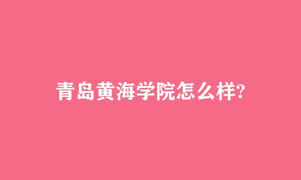 青岛黄海学院怎么样?