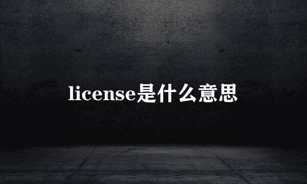 license是什么意思