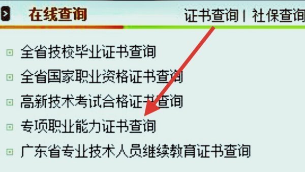 如来自何查询广东省专业技术人员专业技术资格证书？