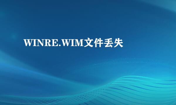 WINRE.WIM文件丢失