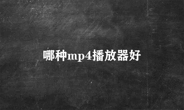 哪种mp4播放器好