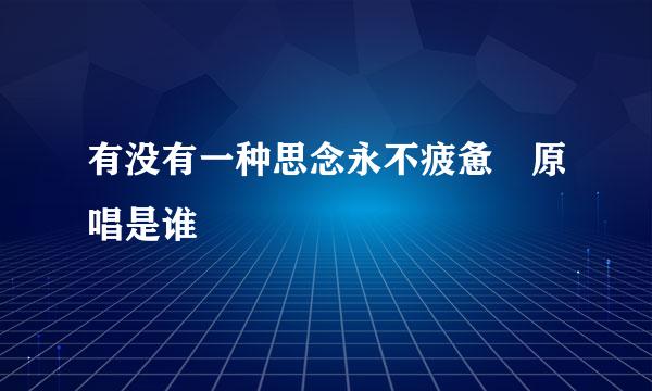 有没有一种思念永不疲惫 原唱是谁