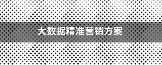 大数据精准营材社源晚牛销方案