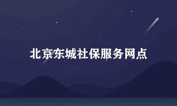 北京东城社保服务网点