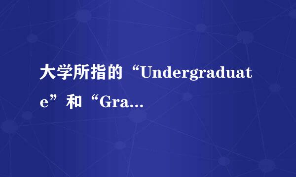 大学所指的“Undergraduate”和“Graduate”分别是什么意思？